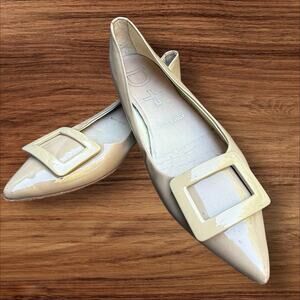 D+ Made in Italy Ballet Flats Size 40 EU/ 9 US Beige Patent Leather Designer